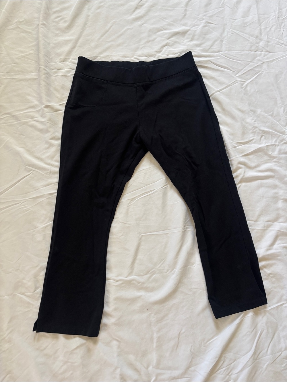 American Giant Black Cropped Ponte Pants